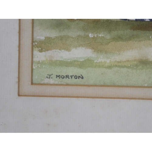 99 - A framed watercolour 'Sea link' signed J Morton.  Measuring approx 53x43cm.