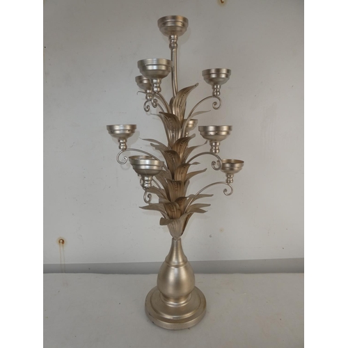 36 - A nine branch metal tealight holder/centre piece, measuring 30