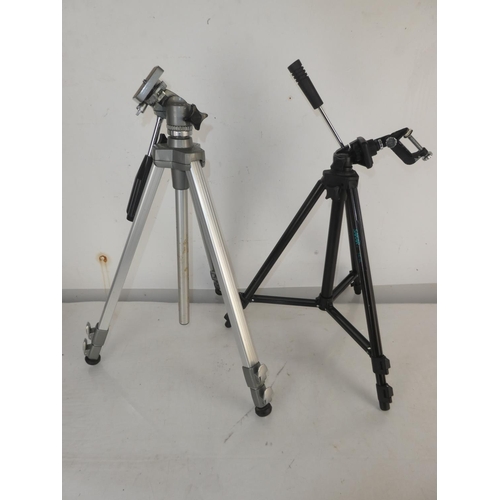 58 - A Sakar camera tripod and another Velbon VE-3.