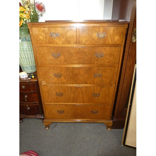 76 - A vintage chest of 6 drawers, measuring 30.5