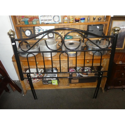 95 - A metal double bed headboard.