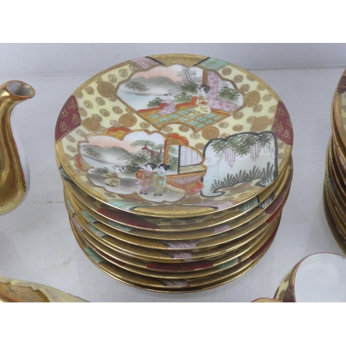 106 - A fine antique Oriental patterned tea set.