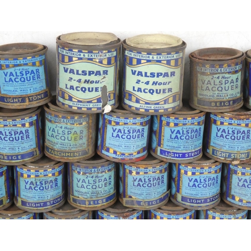 118 - A lot of small vintage paint tins 'Valspar Lacquer'.