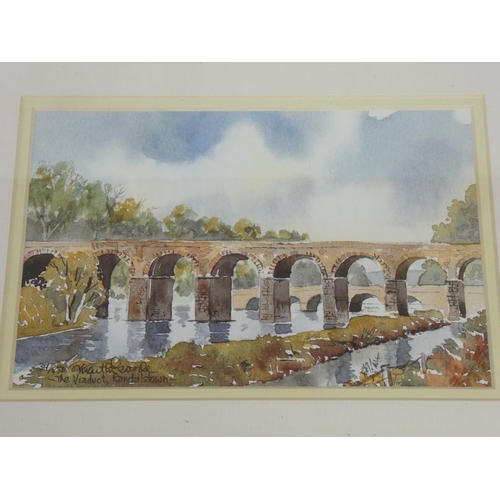 132 - A framed limited edition print by Martin Goode 'The Viaduct, Randalstown' and another.  Measuring ap... 