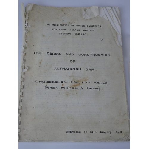 150 - A vintage Map of Coleraine & a copy 'The Design & Construction of Altnahinch Dam' booklet, dated 14t... 