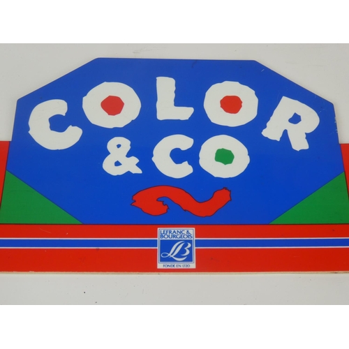 157 - A retro Colour & Co advertising sign.