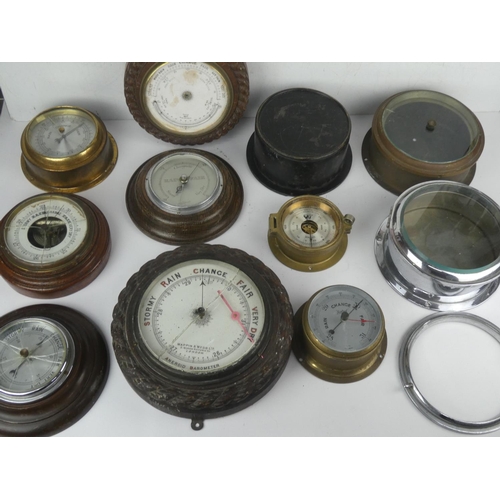 204 - A collection of vintage/ antique barometers for restoration.