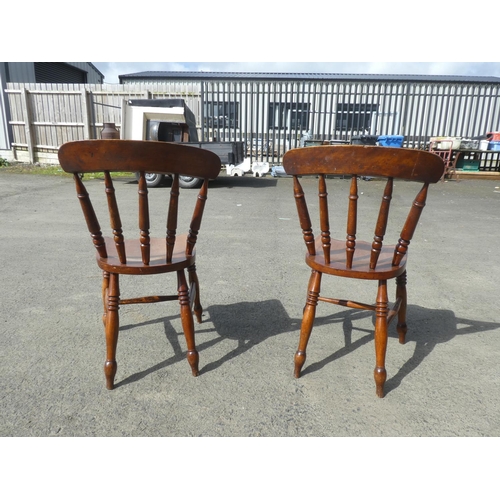 213 - A pair of antique kitchen chairs