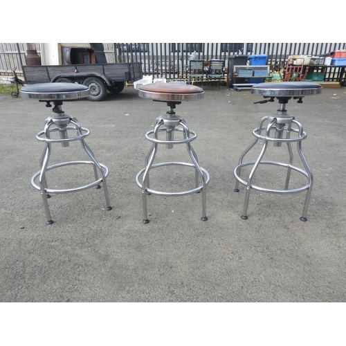 221 - 3 modern bar stools.