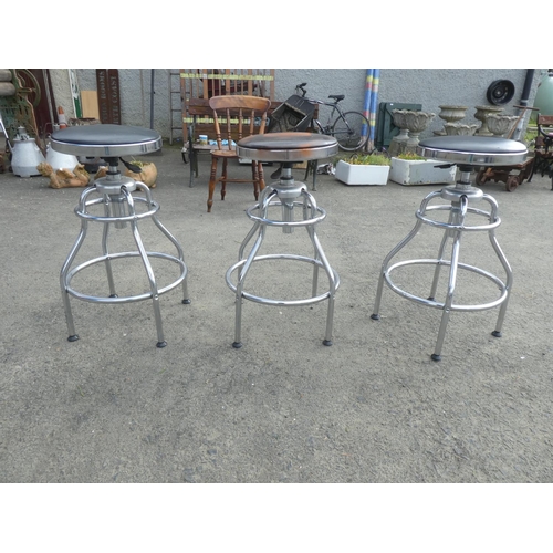 221 - 3 modern bar stools.