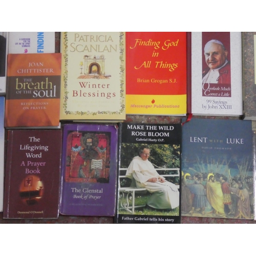 316 - A job lot of religious themed books to include 'To Be a Pilgrim' - Basil Hume, Glen of the Fairy For... 