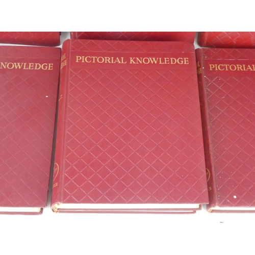 327 - A set of seven leather bound Pictorial Knowledge books.