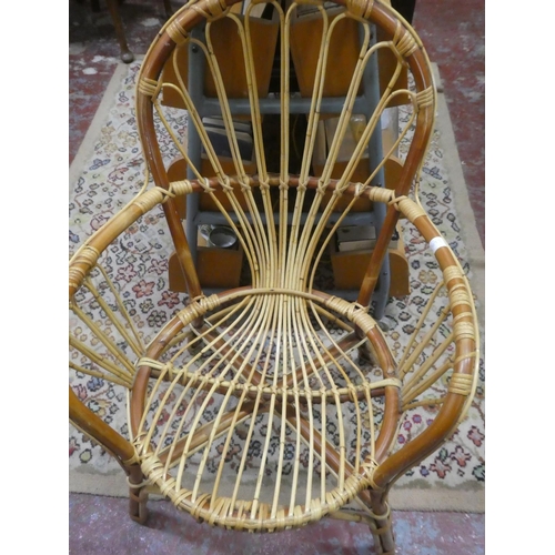 352 - A vintage bamboo armchair.