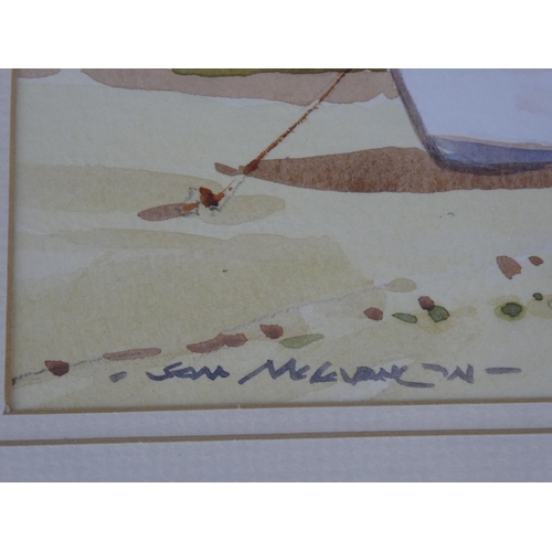 353 - A stunning gilt framed watercolour signed Sam McLarnon, measuring 18