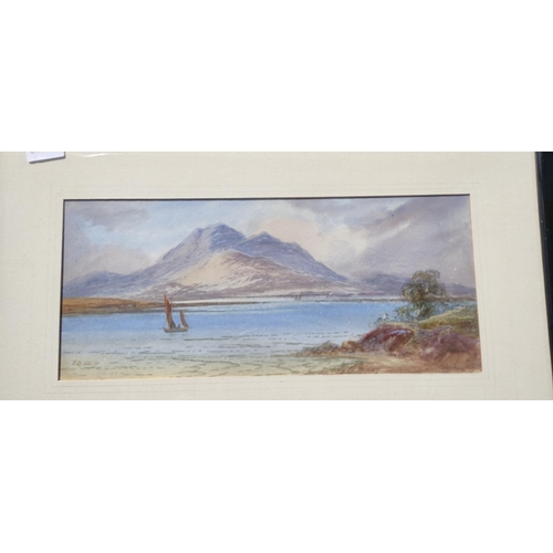 388 - A pair of framed EM Earp watercolours.  Each measuring approx 64x40cm.