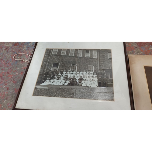 394 - An antique military/hospital photograph and two others.