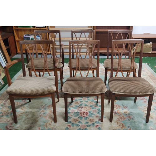 285 - A stunning set of Mid Century 6 GPlan dining chairs, to include 2 carvers.