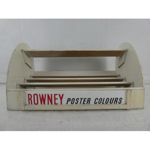 39 - A vintage Rowney Poster Colours shop display stand.