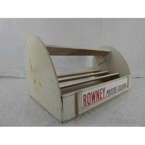 39 - A vintage Rowney Poster Colours shop display stand.