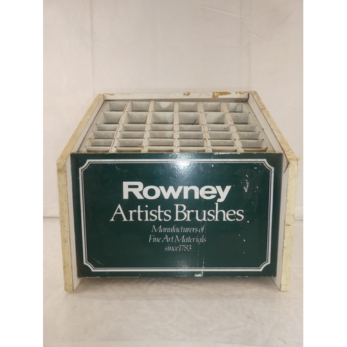 41 - A vintage Rowney Artists Brushes counter top display stand.