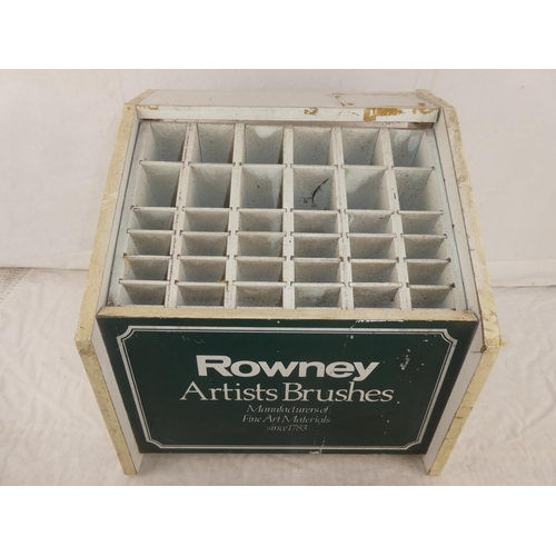 41 - A vintage Rowney Artists Brushes counter top display stand.