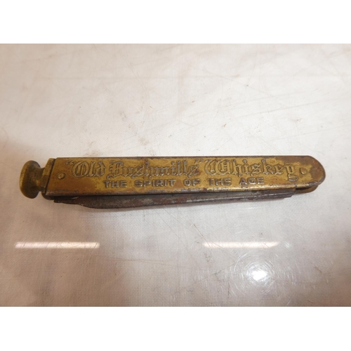 56 - A rare antique Old Bushmills Whiskey - Spirit of the Age pocket knife/ pipe cleaning tool.