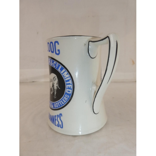 60 - A vintage Hill Church Potteries Co limited edition 'Bull Dog - Bass & Guinness' pub jug.