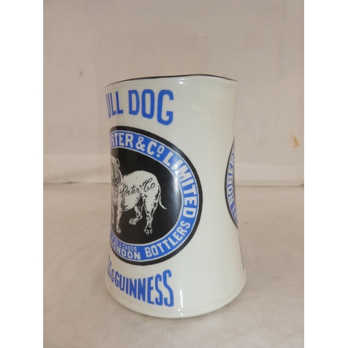 60 - A vintage Hill Church Potteries Co limited edition 'Bull Dog - Bass & Guinness' pub jug.