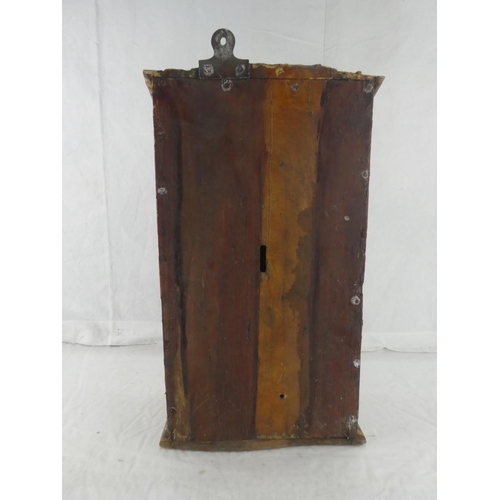 85 - A vintage handmade wooden postbox, measuring 26cm  x 13cm x 43cm.