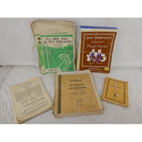 105 - A collection of vintage sheet music books.