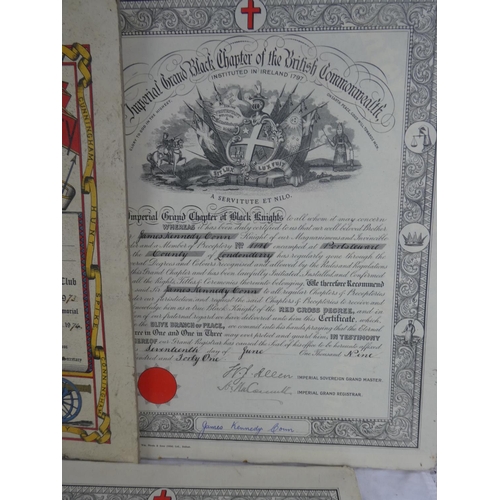 109 - An Apprentice Boys of Derry certificate dated August 1973 and more.