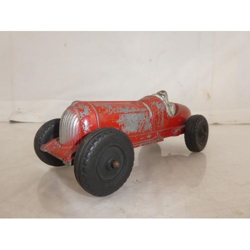 111 - A vintage/ 1950s Hubley 'Kiddie Toy' race car, number 5, with rubber tyres.