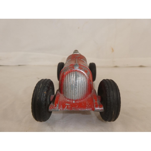 111 - A vintage/ 1950s Hubley 'Kiddie Toy' race car, number 5, with rubber tyres.