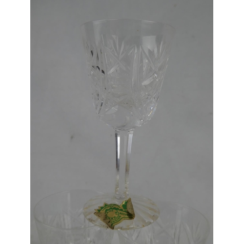 115 - A set of six Waterford Crystal liquor glasses.