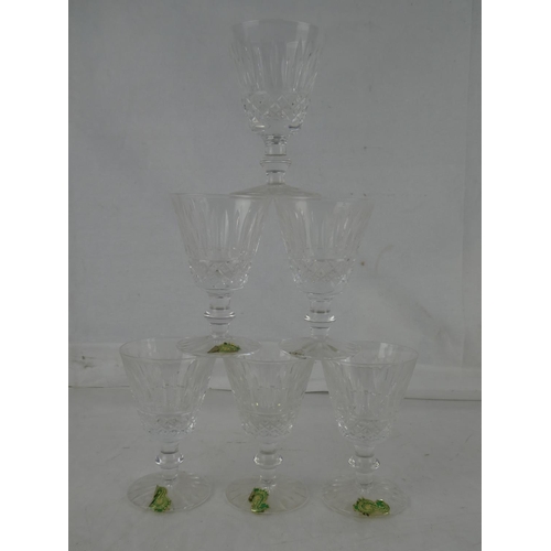 116 - A stunning set of six Waterford Crystal glasses.