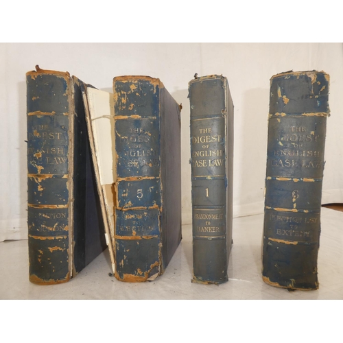 135 - Four antique books 'The Digest of English Law'.