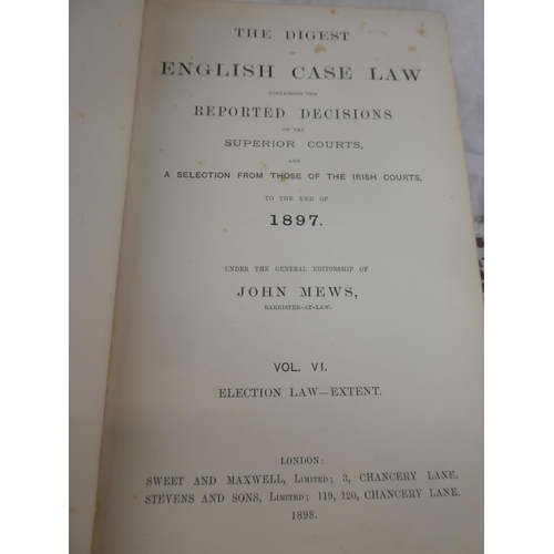 135 - Four antique books 'The Digest of English Law'.