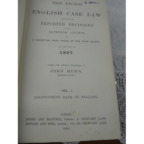 135 - Four antique books 'The Digest of English Law'.