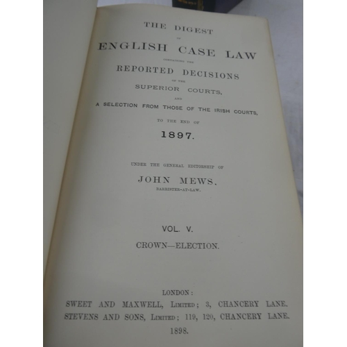 135 - Four antique books 'The Digest of English Law'.