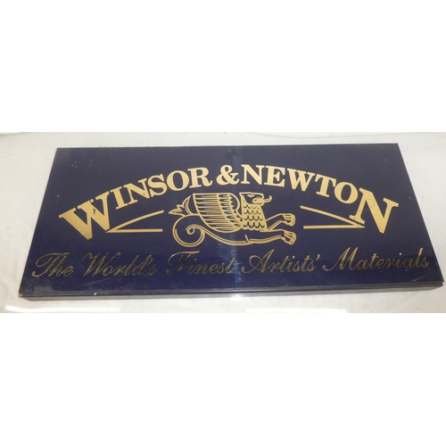 137 - A vintage Winsor & Newton shop display sign, measuring 22