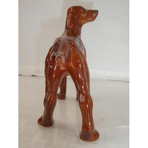 140 - A large Coppercraft Red Setter dog with original label, measuring 18cm h.