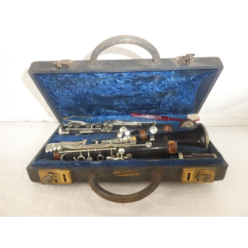 147 - A vintage cased Henry Selmer, Paris Sterling Clarinet.