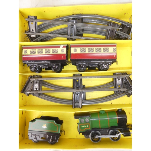 156 - A vintage boxed Hornby Gauge 'O' No 31 Passenger Set.