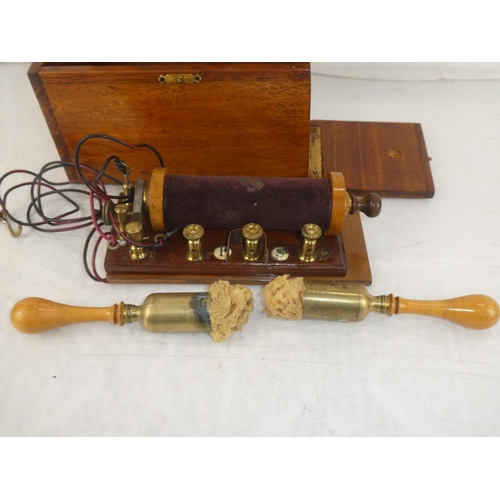 161 - A vintage/ antique boxed scientific Shock Therapy kit.