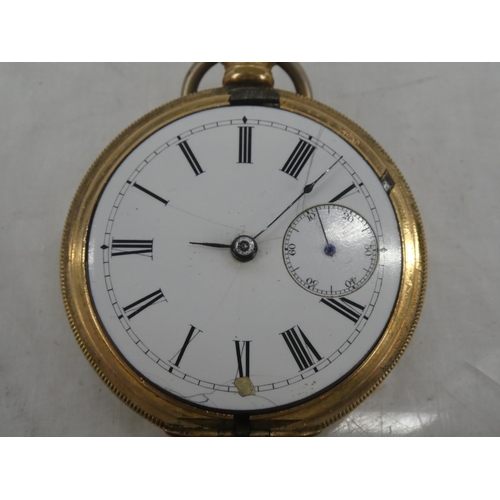 167 - A half hunter gold plated pocket watch and two Sterling Silver ladies pocket watches.