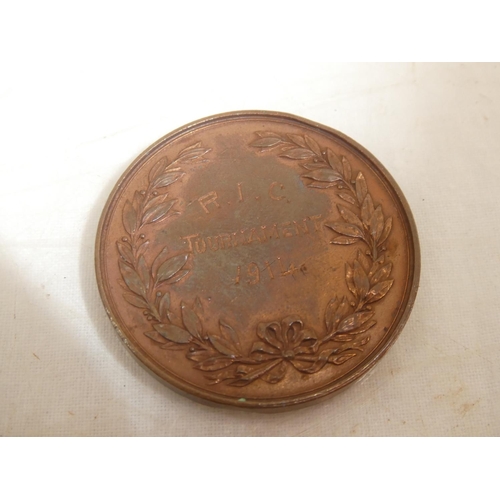 169 - A stunning antique Royal Irish Constabulary boxing medal, inscribed 'R.I.C. Tournament 1911'.