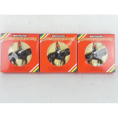 181 - Three boxed Britains hand painted metal models of 7231 Royal Horseguard Mounted.