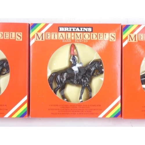 181 - Three boxed Britains hand painted metal models of 7231 Royal Horseguard Mounted.