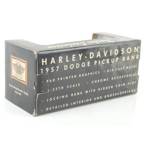 214 - A boxed limited edition Harley Davidson 1957 Dodge Pickup Bank.