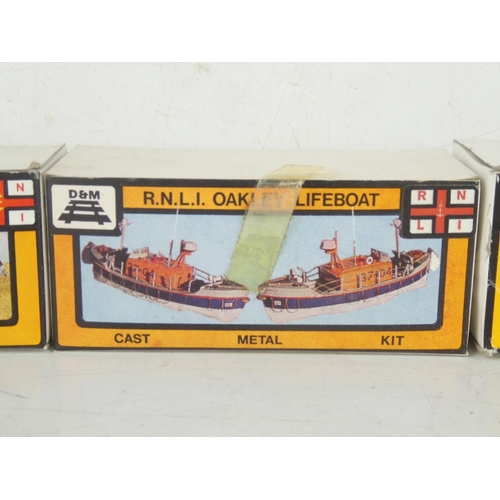 226 - Three boxed RNLI cast metal kits 'Pulling and Sailing Lifeboat', '52'Arun Lifeboat' and 'Oakley Life... 